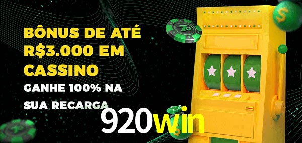 920win melhor bônus de depósito